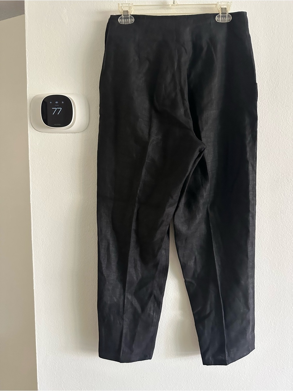 Biya Johnny Was 100% linen women's Black Straight-Leg Pants 8